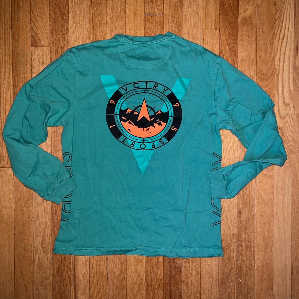 10 Deep Vctry Sort Green Longitude Long Sleeve Te… - image 4